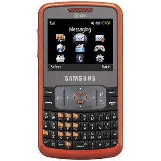 AT&T Samsung SGH A257 Magnet Orange No Contract Cell Phone Used Fair