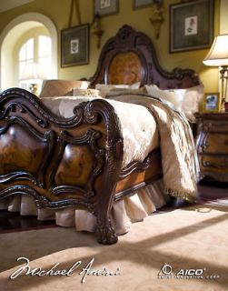 nobel bark rococo king panel bed  4680