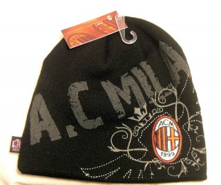 Official A C Milan Italy Soccer WARM Beanie Skull Cap embroidered 