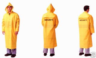 security guard long raincoat rain coat poncho gear lg