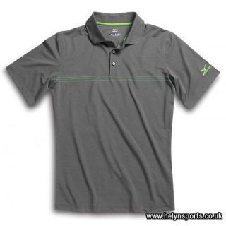 Mizuno Golf Mens Drylite Chest Stripe Polo Shirt Charcoal Large RRP £ 