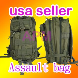 tactical level 3 assault molle 3 day backpack bag grn