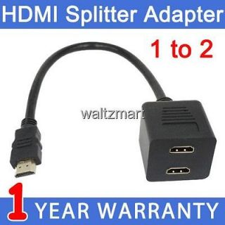 1080P HDMI Male to 2x HDMI Female Y Splitter Adapter Cable for PC HDTV 