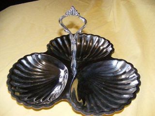 silver sea shell nut candy server  2