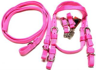 pink poly nylon pony size bridle horse tack time left