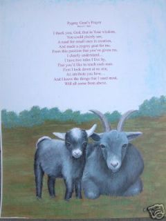 pygmy goat print from original painting with prayer time left