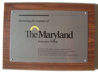 maryland group insurance agent plaque sign 11 x 8 time