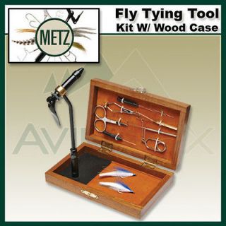 umpqua metz fly tying tool kit with wood case one