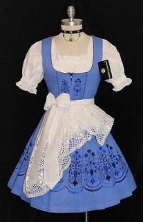 NEW ~3pc SHORT BLUE German Party OKTOBERFEST Halloween DIRNDL Dress 