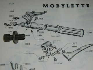   Brake Cable Adjuster NOS Mobylette AV44 AU44 Moby Moped 15518