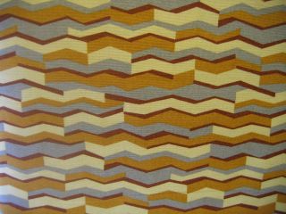 GATSBY ABSTRACT CHEVRONS IN GRAY BROWN RED AND YELLOW FROM P&B 