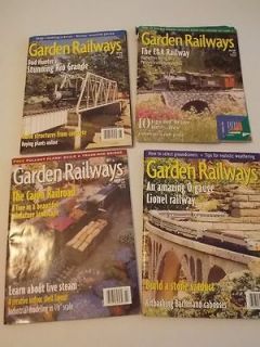   of 4 GARDEN RAILWAYS Magazines 2000 Feb April June Aug Model Trains
