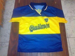 Boca Juniors Argentina Historic Retro Quilmes Shirt X Kids Size 9 