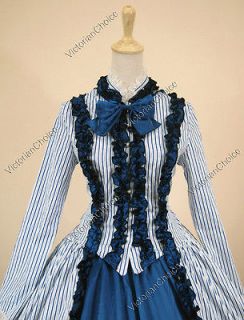 Renaissance Gothic Lolita Cotton Satin Dress Ball Gown Reenactment 175 