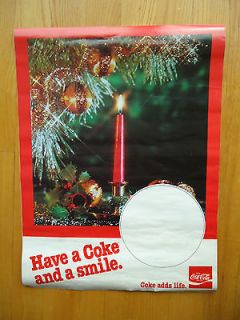 coca cola double sided advertising paper sign 