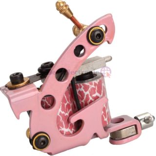pink pro tattoo machine gun liner shader handmade new one