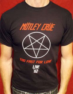 Motley Crue 82 t shirt vintage style tour mens & womens 03b