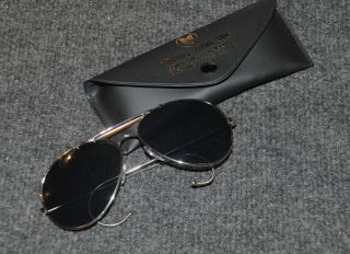 WW2 Reproduction Gold Frame Aviator Sunglasses with Smoke Lenses
