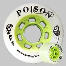 poison 62 mm atom wheels roller derby wheel set of