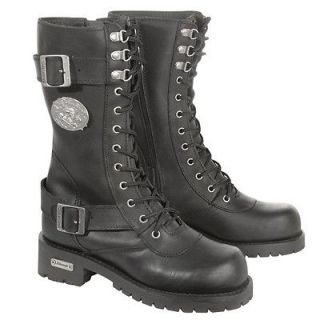 Womens Xelement High Performance Leather Biker Motorcycle Boots