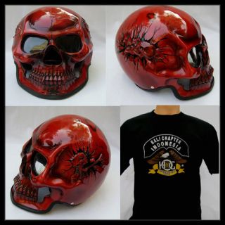   skull fullface 3d airbrush motorcycle helmet from indonesia time