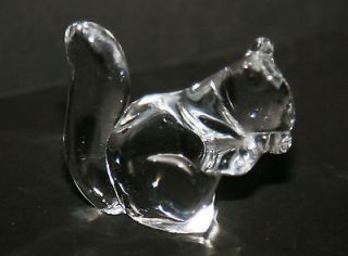 hadeland scandinavian art glass crystal signed squirrel 