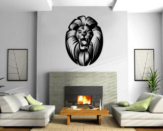 Lion Head Rounded Design Animal Tribal Decor Wall Mural Vinyl Art 