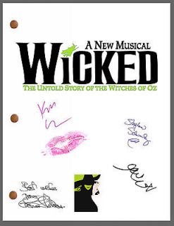   Signed Broadway Musical Script by 4 *Kristin Chenoweth & Idina Menzel