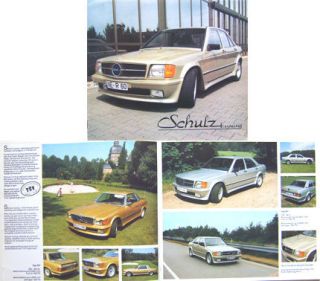 Mercedes Benz Schulz Tuning W123 190 SL W107 S Class W126 Brochure c 