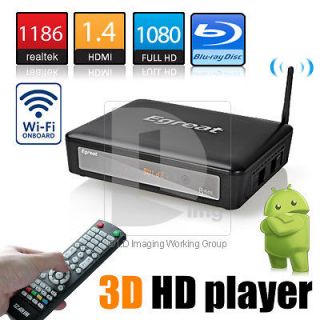   Support 1080p Wifi HD Android 100M Network HDMI 1.4 3D Media Player
