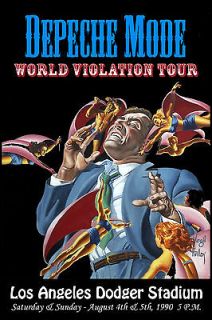 Depeche Mode * World Violation Tour * Los Angeles Concert Poster 1990