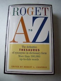 roget a to z thesaurus of synonyms in dictionary book