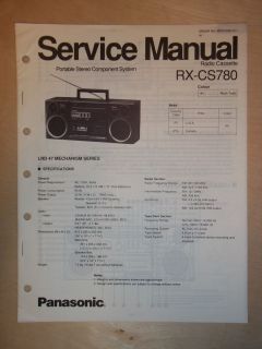 panasonic service manual rx cs78 0 radio boombox  14 28 buy 