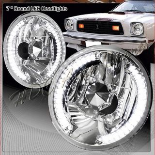 Universal 7 Round LED Chrome Clear H6024 Sealed Beam Replacement 
