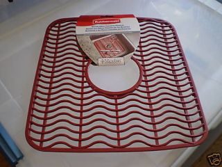 rubbermaid small twin sized sink protector red 1295 06 time