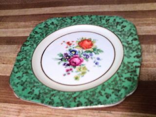 tunstall midas green floral plate 9 23 cm