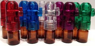 SNUFF BULLET LOT Acrylic Set of 10 Bullets Brown vial bottoms Snuffer 