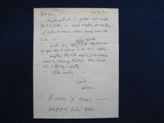 allen ginsberg autograph letter signed to the plymells time left