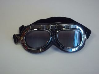 Red Baron Motorcycle Goggles Smoked Lens Aviator/Flying Type