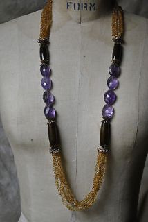 hassan bounkit amethyst citrine 36 sautoir necklace 