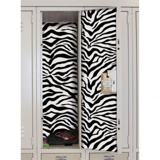 Black & White Zebra Peel & Stick Locker Skins Removable Wall Decal 
