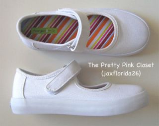 morgan milo white canvas mary janes shoes new
