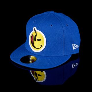 brand new yums new era 59fifty fitted smiley face blueberry