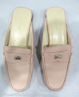 burberry pink leather mules sz 35 5 or 5 5