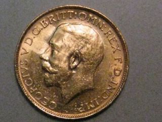 1914 p gold sovereign au unc tough perth mint australia