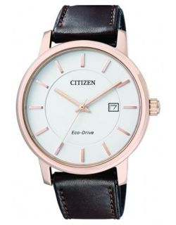 CITIZEN ECO DRIVE MENS LEATHER SAPPHIRE CRYSTAL MADE IN JAPAN WATCH 