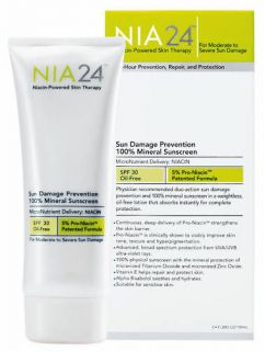 nia24 100 % mineral sunscreen spf 30 sun damage prevent