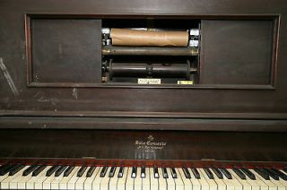    1928 Vintage Upright Player Piano, H.C.Bay   Solo Concerto, Chicago