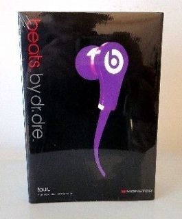 Purple Monster Beats By Dr.Dre Tour In Ear Headset Earbuds Headphone 