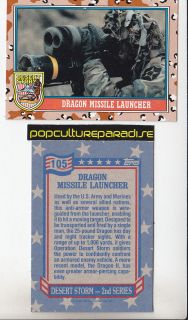   MISSILE LAUNCHER Weapon 1991 TOPPS DESERT STORM SERIES 2 WAR CARD